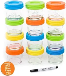 Elkandfriend Set de Envase de Vidrio 120 mL ELKA03