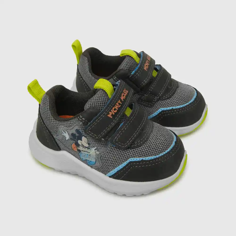 Zapatillas Mickey Splash Para Niño Gris Talla 19