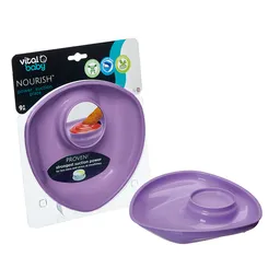 Plato Para Bebe Con Base de Succión Morado