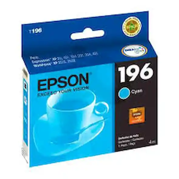 Epson Tinta 196 Cyan T196220