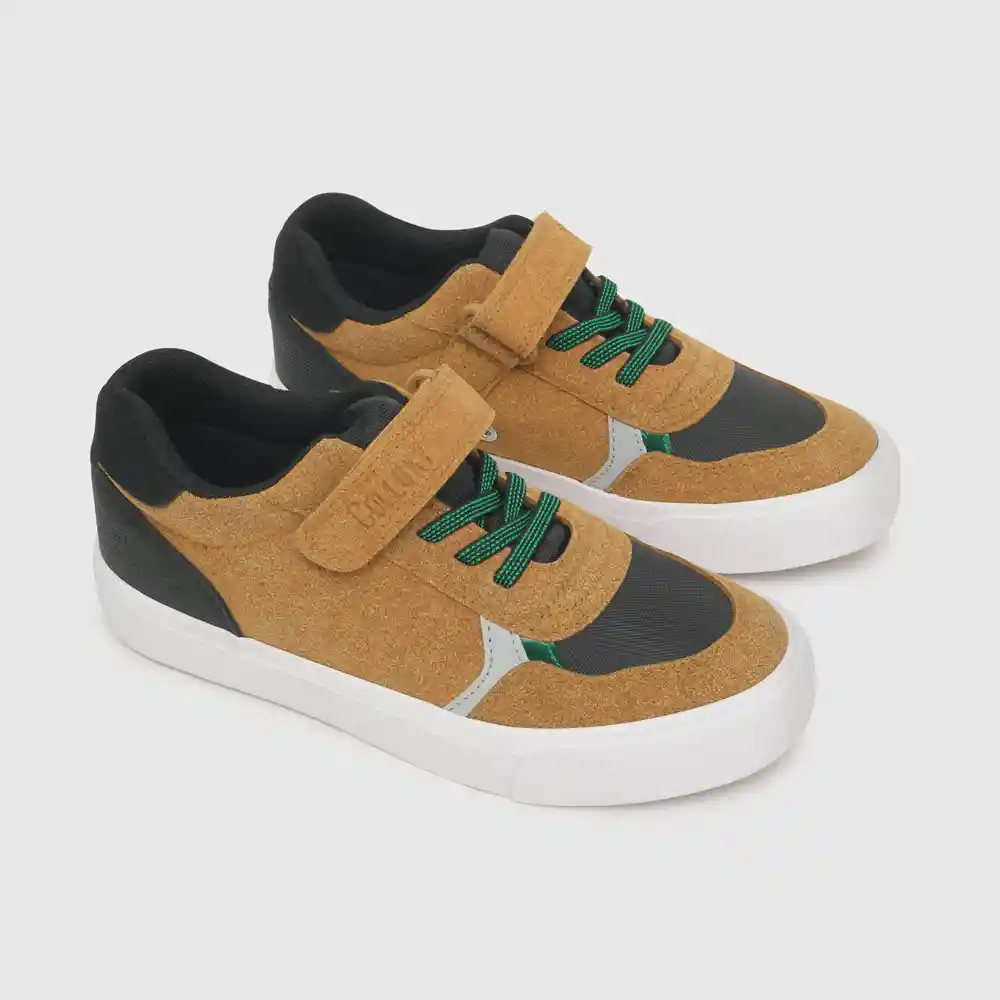 Zapatillas Urbana Velcro Elástico Amarillo Talla 32