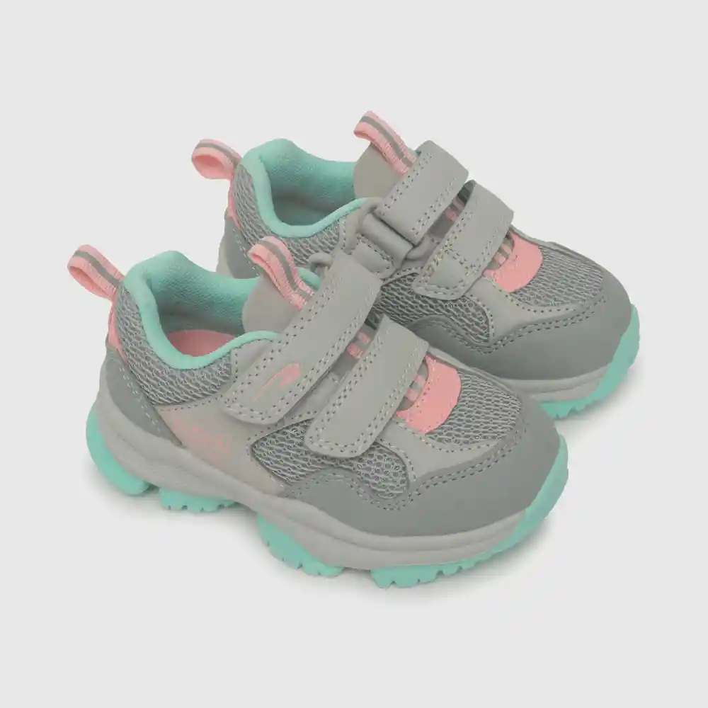 Zapatillas Outdoor Print Lateral Gris Talla 21