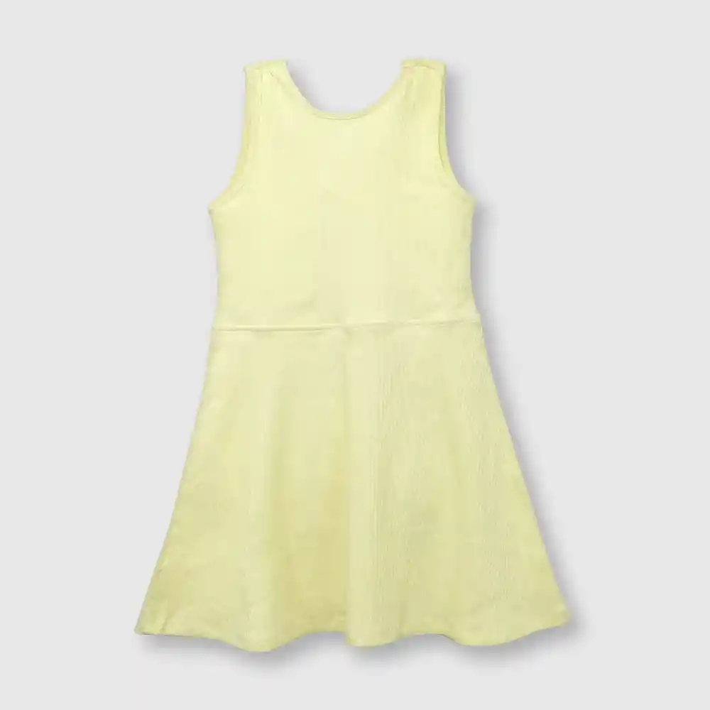 Vestido Puño Para Niña Color Amarillo Talla 3a