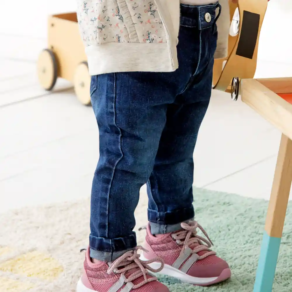 Jean Mezclilla De Niña Azul Talla 9m