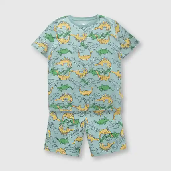 Pijama de Algodón de Niño Green / Verde Talla 2A Colloky