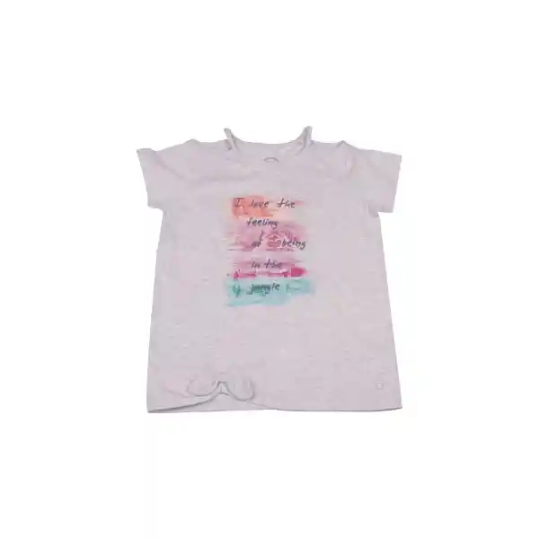 Polera Niña Gris claro Pillin 3 a