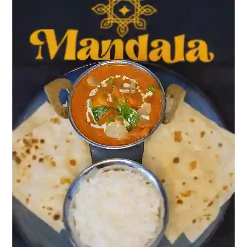 Combo Jheenga Masala con Arroz y Pan