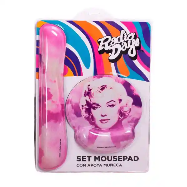 Set Mousepad y Apoya Muñecas Marilyn Mon