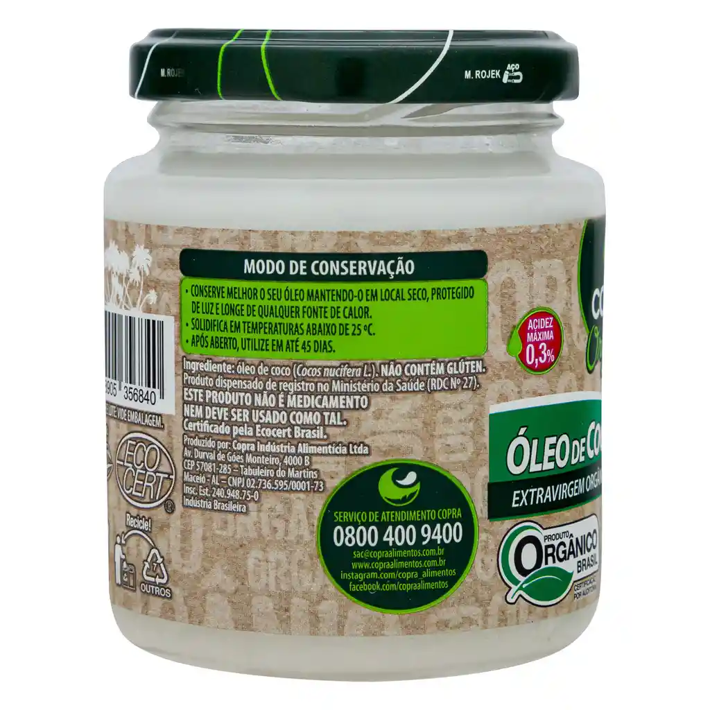 Aceite De Coco Orgánico