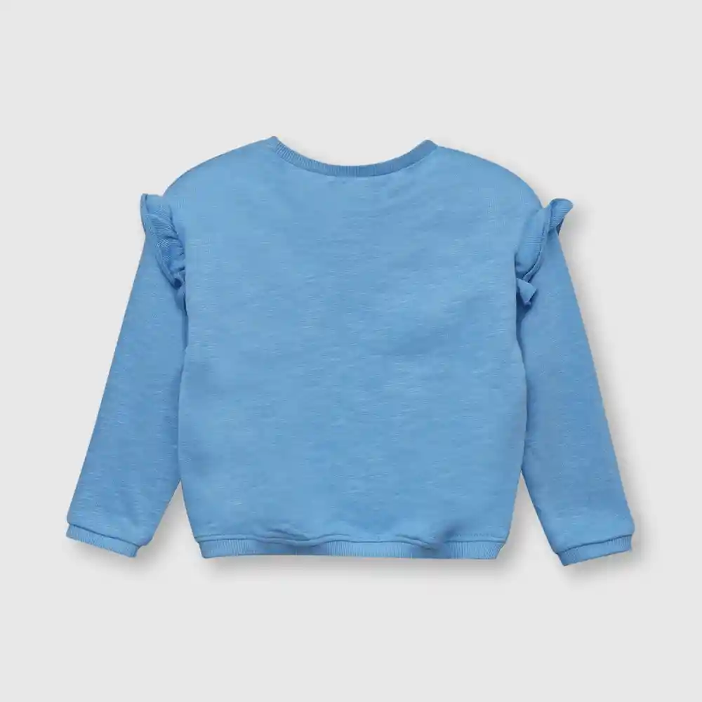 Polerón Margarita De Bebé Niña Azul Talla 12/18m