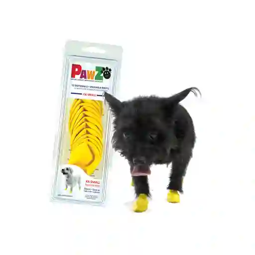 Pawz Botas Para Perro de Goma Amarillo Small XX