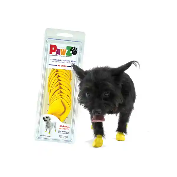 Pawz Botas Para Perro de Goma Amarillo Small XX