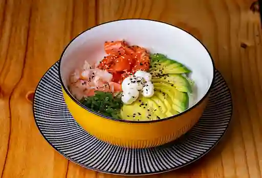 Gohan de Salmón y Camarón