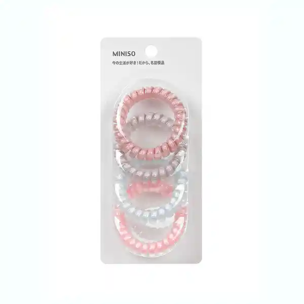 Miniso Liga Para el Cabello en Forma de Espiral Rosa 5.0