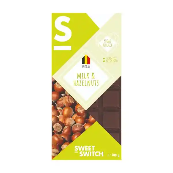 Sweet Switch Barra de Chocolate Leche y Avellanas