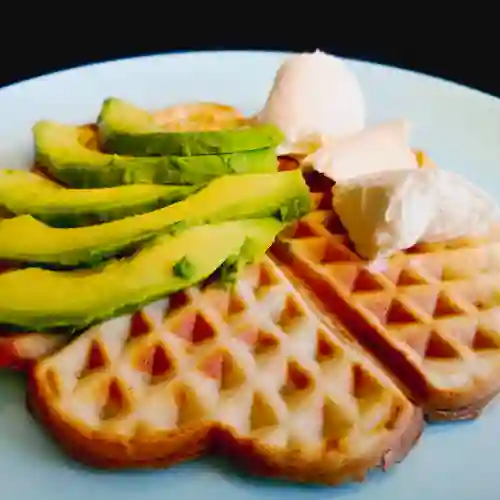 Waffle Palta Queso Crema