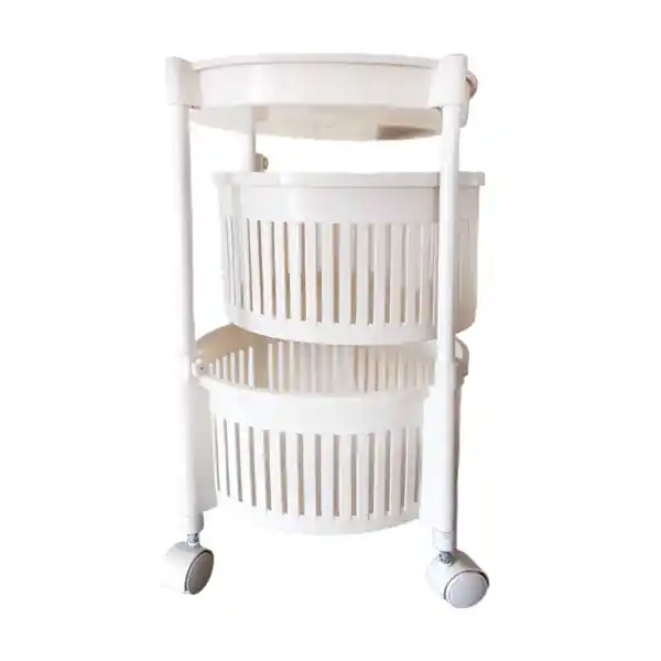 Estante Organizador Redondo Con Canastas Giratorias 3 Niveles