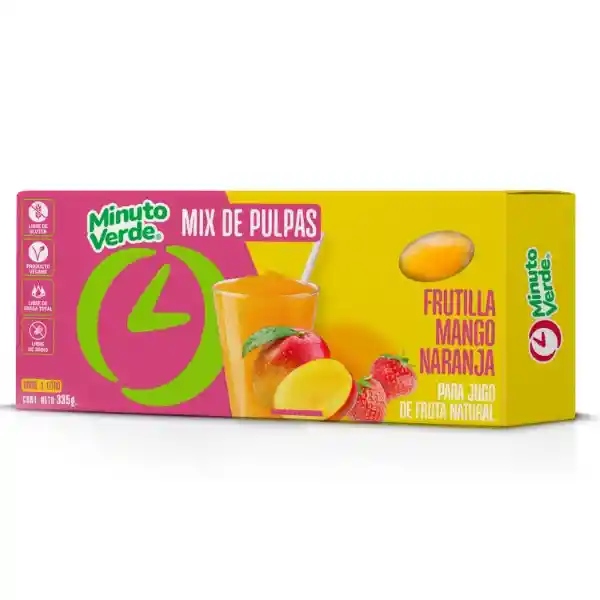 Minuto Verde Pulpa Frutilla Mango Naranja