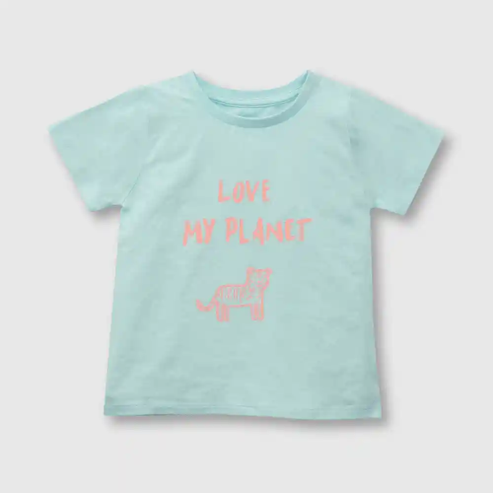 Polera Tigre De Niña Calipso Claro Talla 18/24m