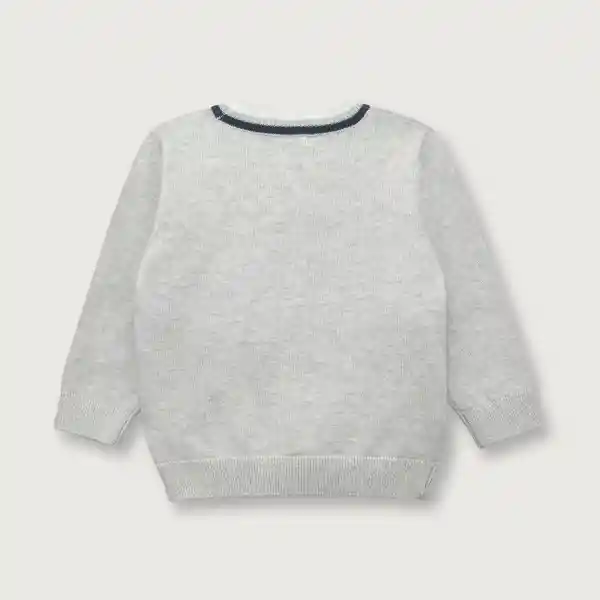 Chaleco Abierto Gris Melange de Bebé Niño Talla 3M Opaline