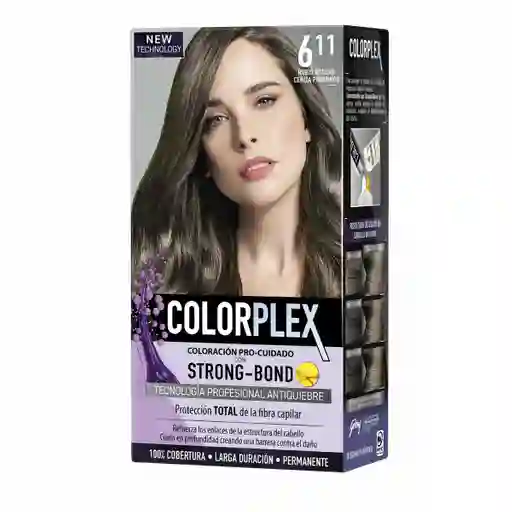 Colorplex Tinte Permanente Capilar Tono 6.11 Rubio Oscuro Cenizo Profundo Kit