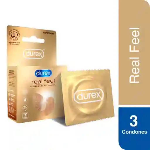 Durex Preservativos - Condones Real Feel 3 unidades