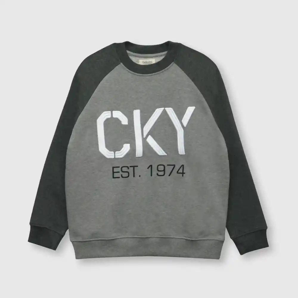 Polerón Cky De Niño Grafito Talla 12a