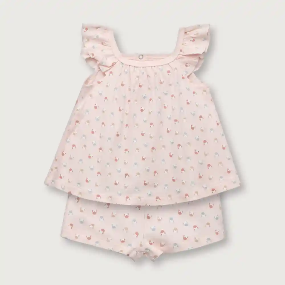 Pijama Disney Minnie Mouse De Niña Rosado Talla 3a