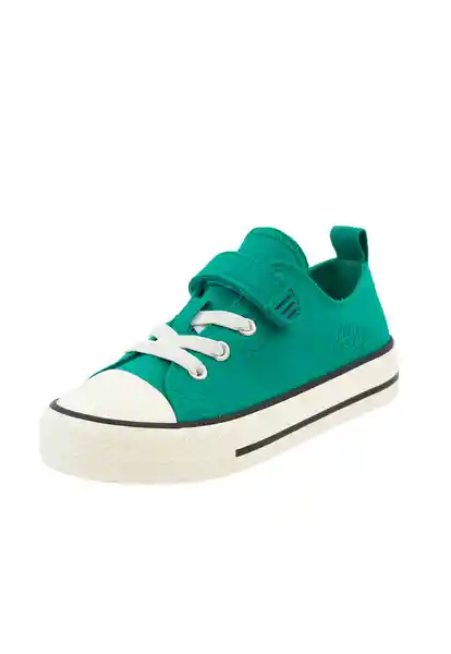 Zapatillas Urbana Day to Day Velcro Elástico Niño Verde 32 955