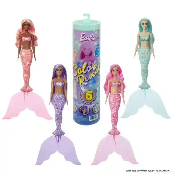 Barbie Muñeca Color Reveal Sorpresa Revelado Con Agua