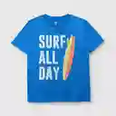 Polera Surf Royal de Niño Blue Talla 12A Colloky