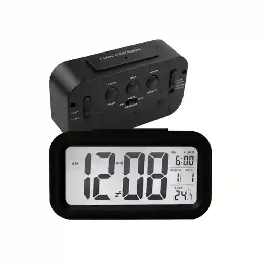 Reloj Despertador de Mesa Negro MX6668