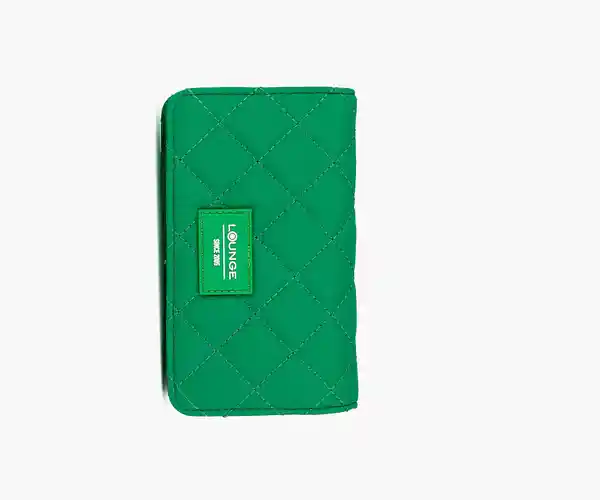 Billetera Nylon Quilt Verde Lounge