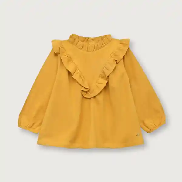 Polera en Forma de V de Niña Amarillo Talla 18M Opaline