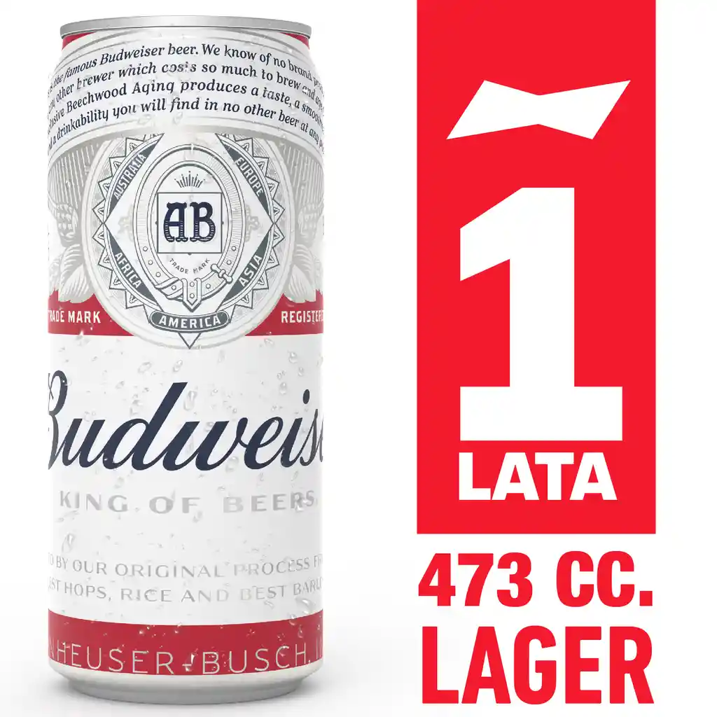 Budweiser Cerveza Rubia en Lata