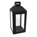 Farol Metal Negro L 28X13Cm