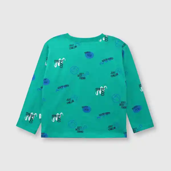 Polera Estampada de Bebé Niño Verde Talla 24M Colloky