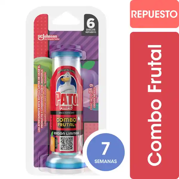 Pato Limpiador Inodoro Discos Adhesivos Brisa Tropical Repuesto