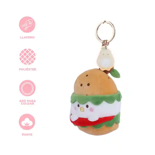 Llavero Colgante Hamburguesa de Pera Yummy Yummy Series Miniso