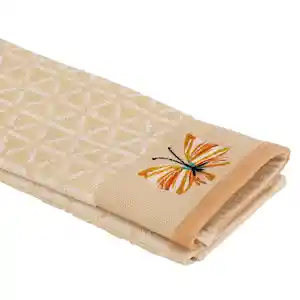 Toalla de Mano Algodón Bordado Amarillo 400 G