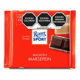 3x Ritter Sport Chocolate Negro Relleno de Mazapan