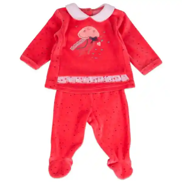 Conjunto Plush Bebé Niña Coral Talla 1 M