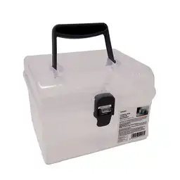  Caja de Almacenamiento Transparente con Tapa y Asa Chica Miniso