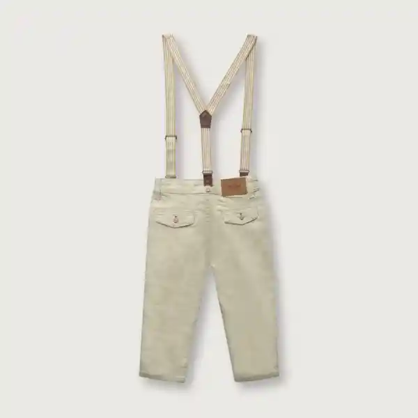 Pantalón Con Suspensores Niño Beige Talla 4A Opaline