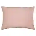 Funda Para Almohadón de Algodón Texturizado Rosado 70 x 50 cm