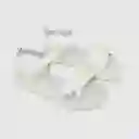 Sandalias Hebilla Doble Ajuste De Niña Blanco Talla 32