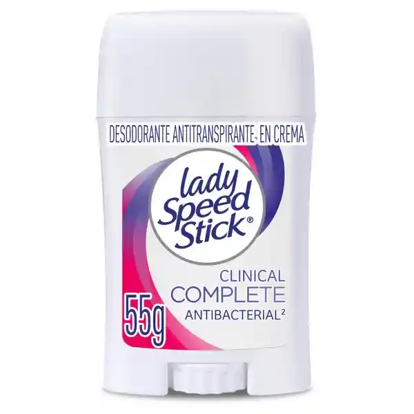 Desodorante Mujer Lady Speed Stick Clinico Antibacterial 55g