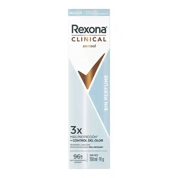 Rexona Antitranspirante Sin Perfume 150 ml
