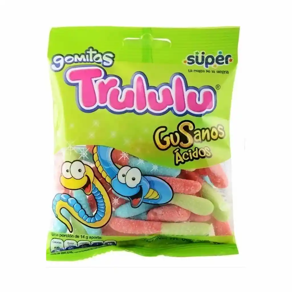 Trululu Goma Ácida Gusanos
