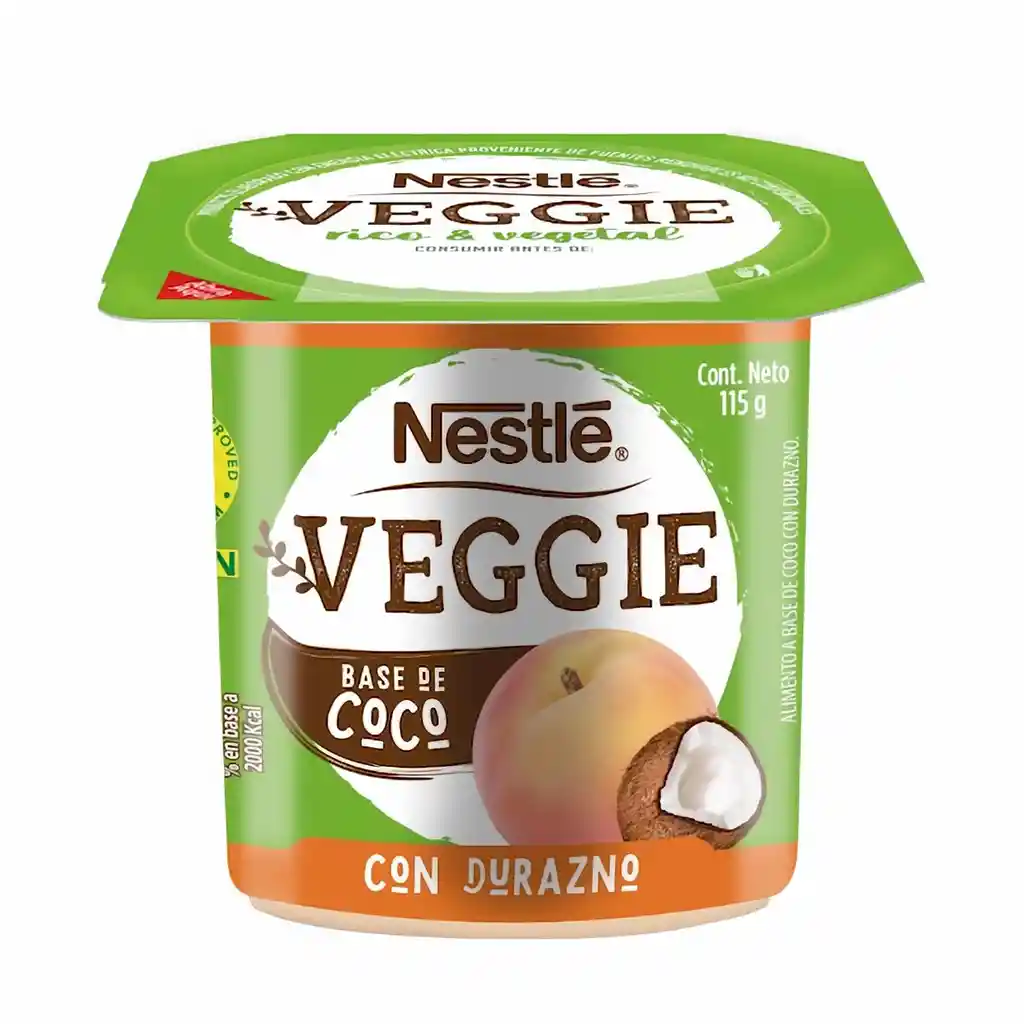 Veggie Nestle Alimento de Coco Sabor Durazno